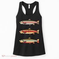 Rainbow Golden Brook Trout Fishing Anglers Women's Tank Top thumb 0