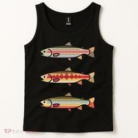 Rainbow Golden Brook Trout Fishing Anglers Tank Top thumb 2