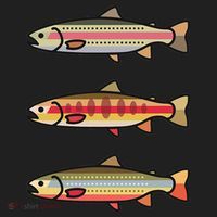 Rainbow Golden Brook Trout Fishing Anglers Golf Towel thumb 3