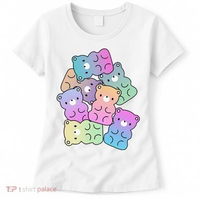 Rainbow Gummy Bear Design Kawaii Aesthetic Ns Women's T-Shirt