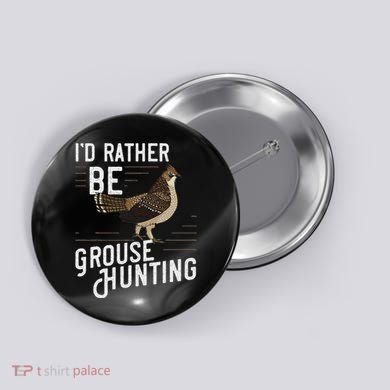 Ruffed Grouse Bird Gift Hunting Spruce Grouse Button