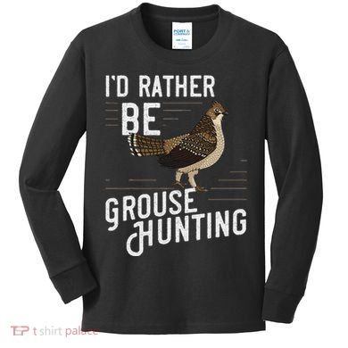 Ruffed Grouse Bird Gift Hunting Spruce Grouse Kids Long Sleeve Shirt