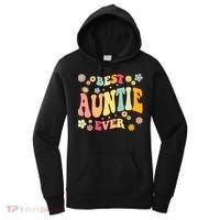 Retro Groovy Best Auntie Ever Mothers Day Funny Gift Women's Hoodie thumb 0