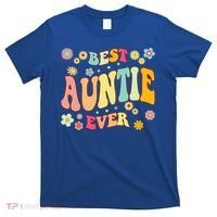 Retro Groovy Best Auntie Ever Mothers Day Funny Gift T-Shirt thumb 0