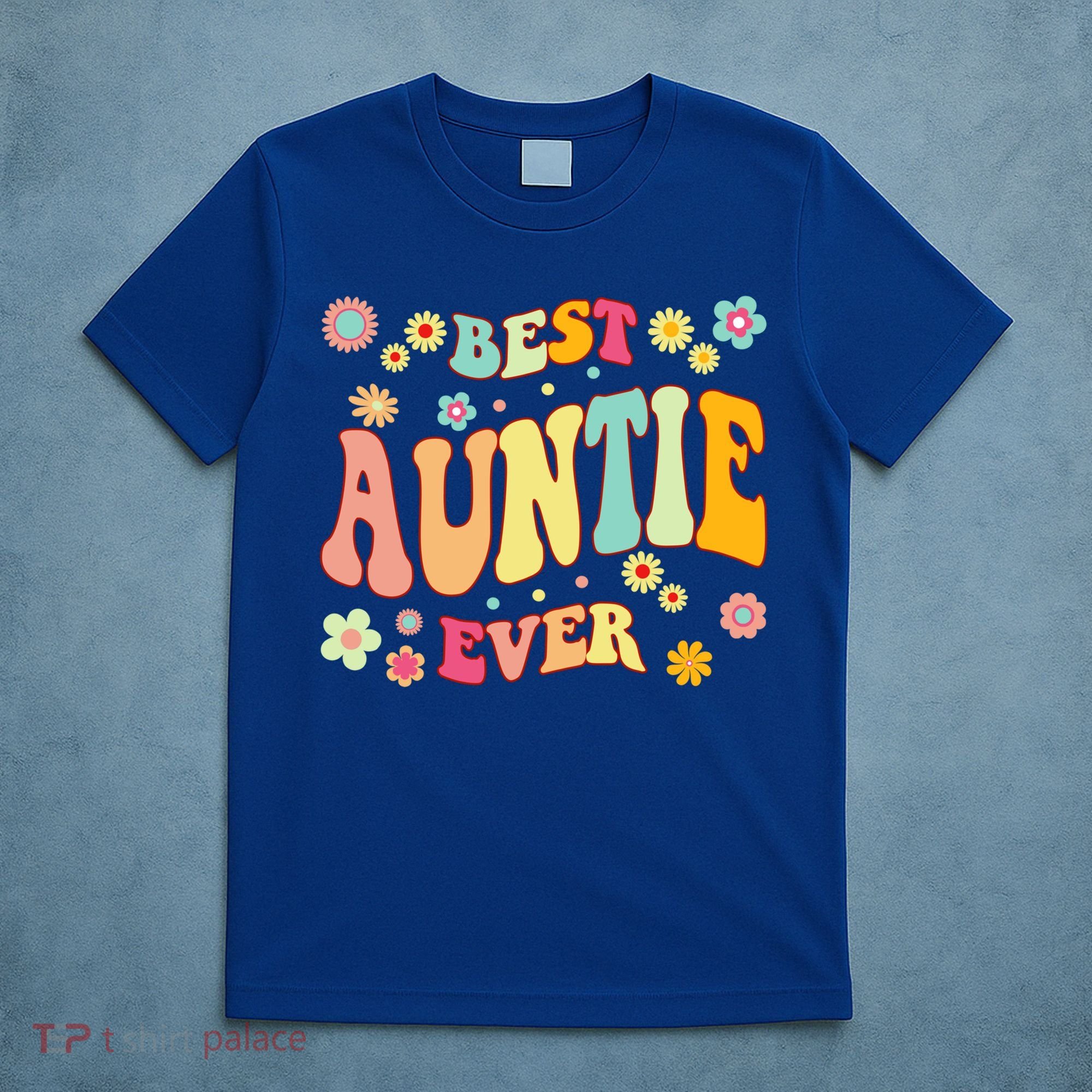 Retro Groovy Best Auntie Ever Mothers Day Funny Gift T-Shirt