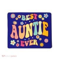Retro Groovy Best Auntie Ever Mothers Day Funny Gift Mousepad thumb 0