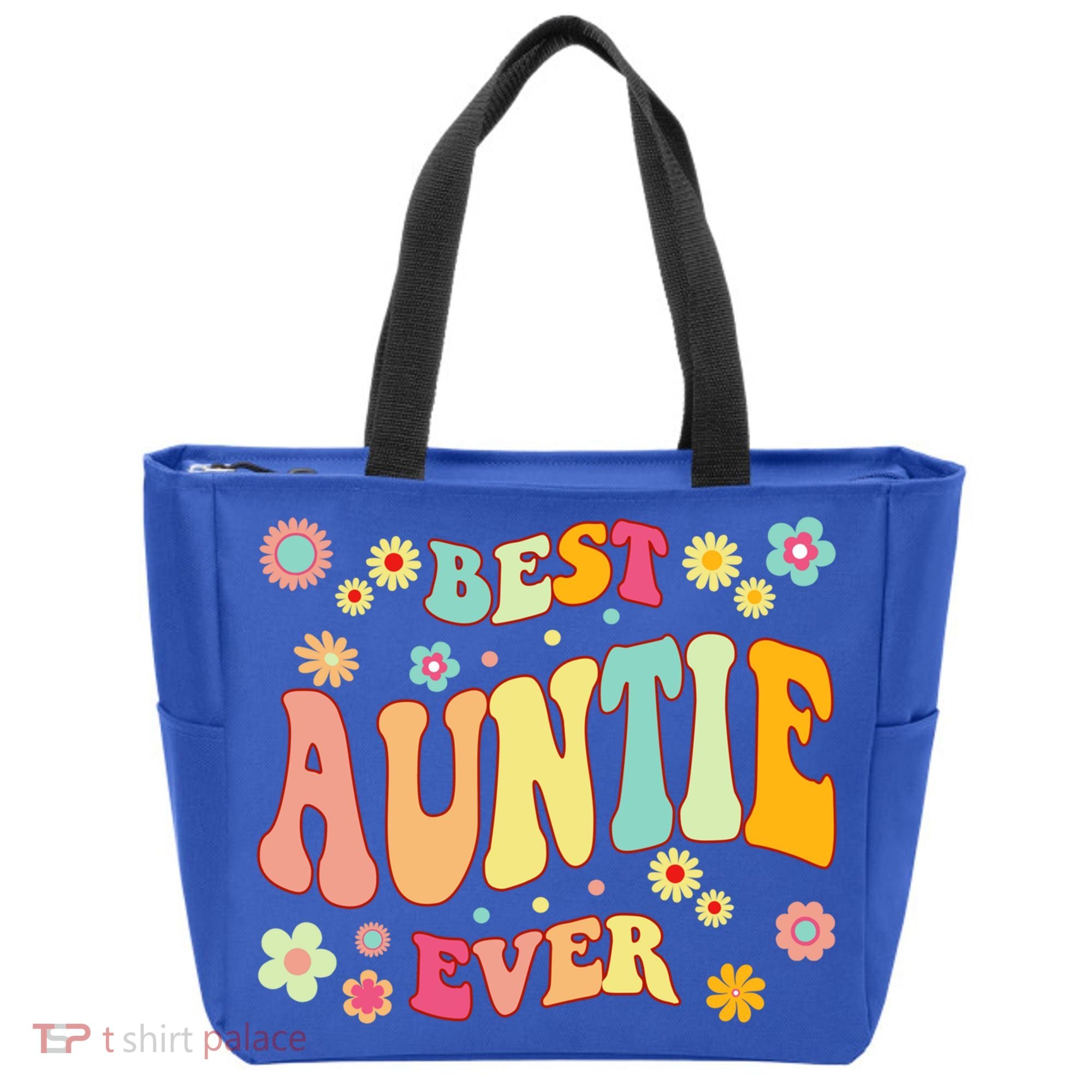 Retro Groovy Best Auntie Ever Mothers Day Funny Gift Tote Bag