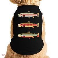 Rainbow Golden Brook Trout Fishing Gift For Anglers Doggie Tank thumb 0