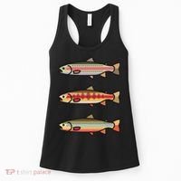 Rainbow Golden Brook Trout Fishing Gift For Anglers Women's Tank Top thumb 0
