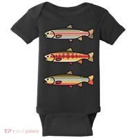 Rainbow Golden Brook Trout Fishing Gift For Anglers Baby Bodysuit thumb 0