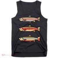 Rainbow Golden Brook Trout Fishing Gift For Anglers Tank Top thumb 0
