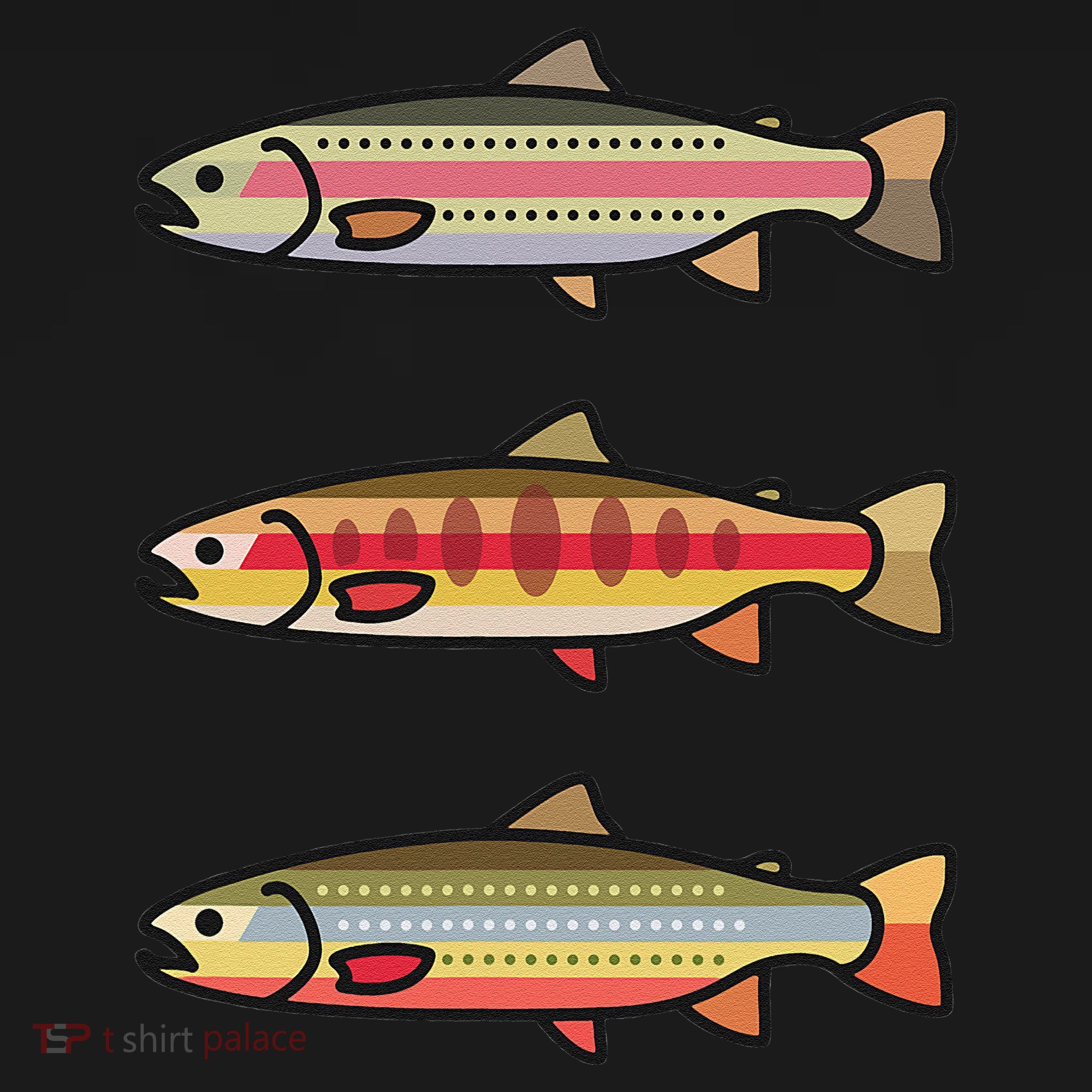 Rainbow Golden Brook Trout Fishing Gift For Anglers Visor