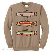 Rainbow Golden Brook Trout Fishing Gift For Anglers Sweatshirt thumb 0