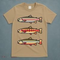 Rainbow Golden Brook Trout Fishing Gift For Anglers T-Shirt thumb 5