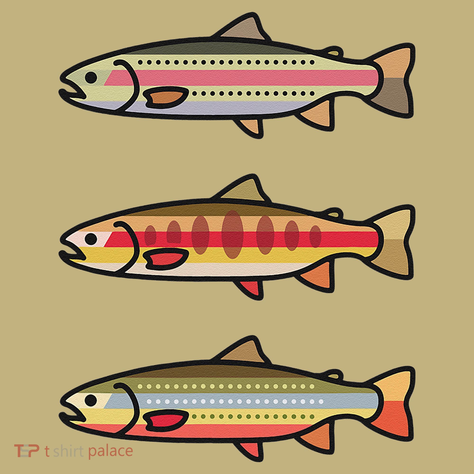Rainbow Golden Brook Trout Fishing Gift For Anglers T-Shirt