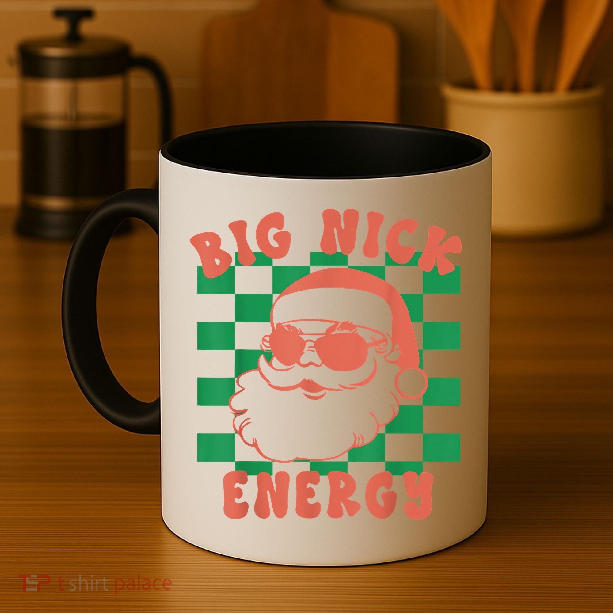 Retro Groovy Big Nick Santa Energy Christmas Trendy 2022 Coffee Mug