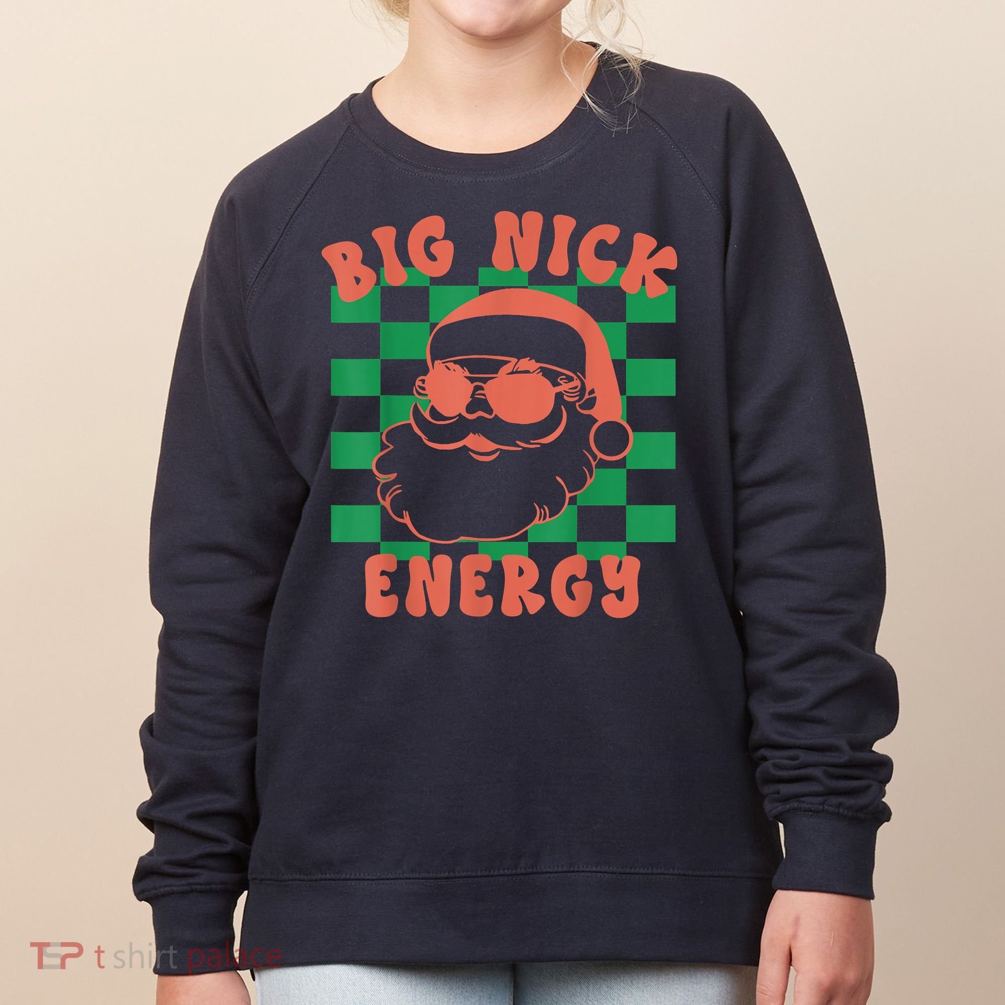 Retro Groovy Big Nick Santa Energy Christmas Trendy 2022 Women's Sweatshirt