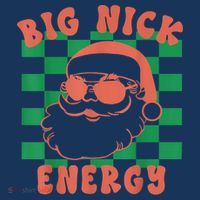 Retro Groovy Big Nick Santa Energy Christmas Trendy 2022 Doggie Tank thumb 4