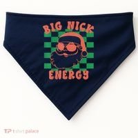 Retro Groovy Big Nick Santa Energy Christmas Trendy 2022 USA-Made Doggie Bandana thumb 0