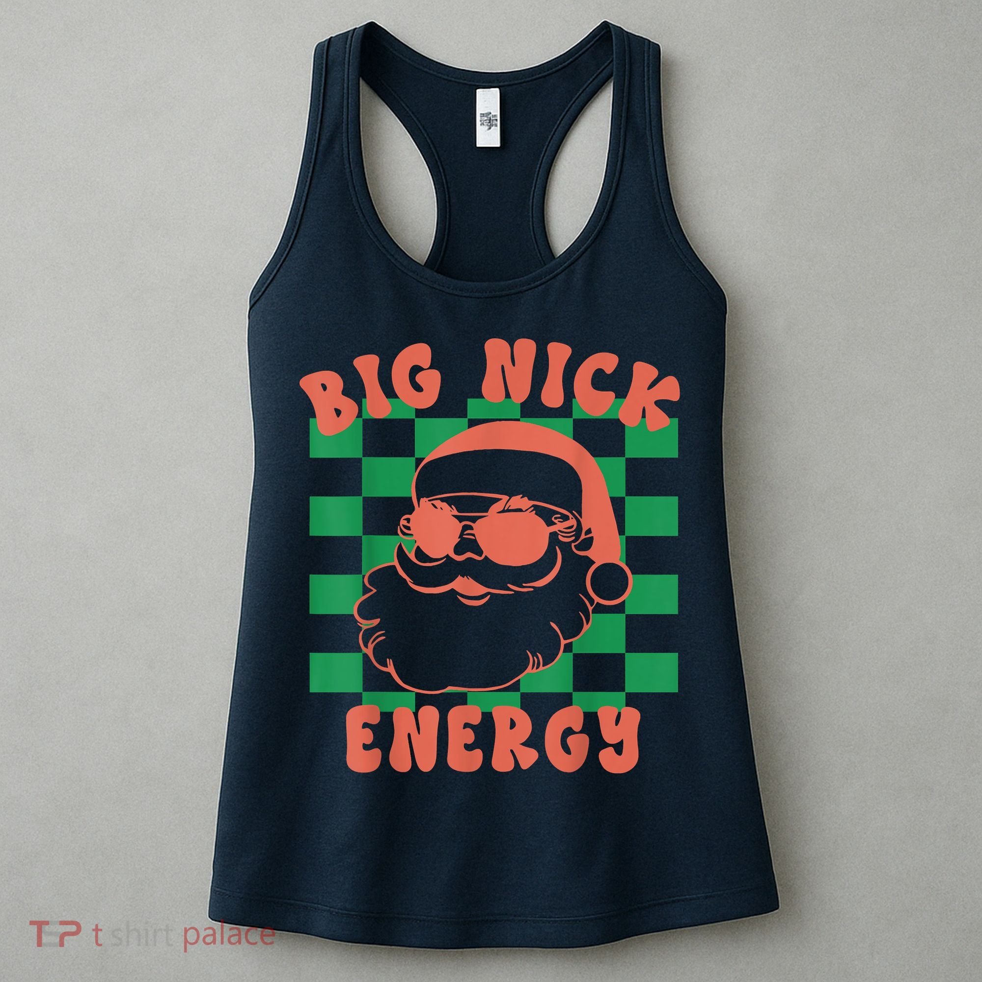 Retro Groovy Big Nick Santa Energy Christmas Trendy 2022 Women's Tank Top
