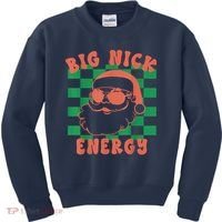 Retro Groovy Big Nick Santa Energy Christmas Trendy 2022 Kids Sweatshirt thumb 0