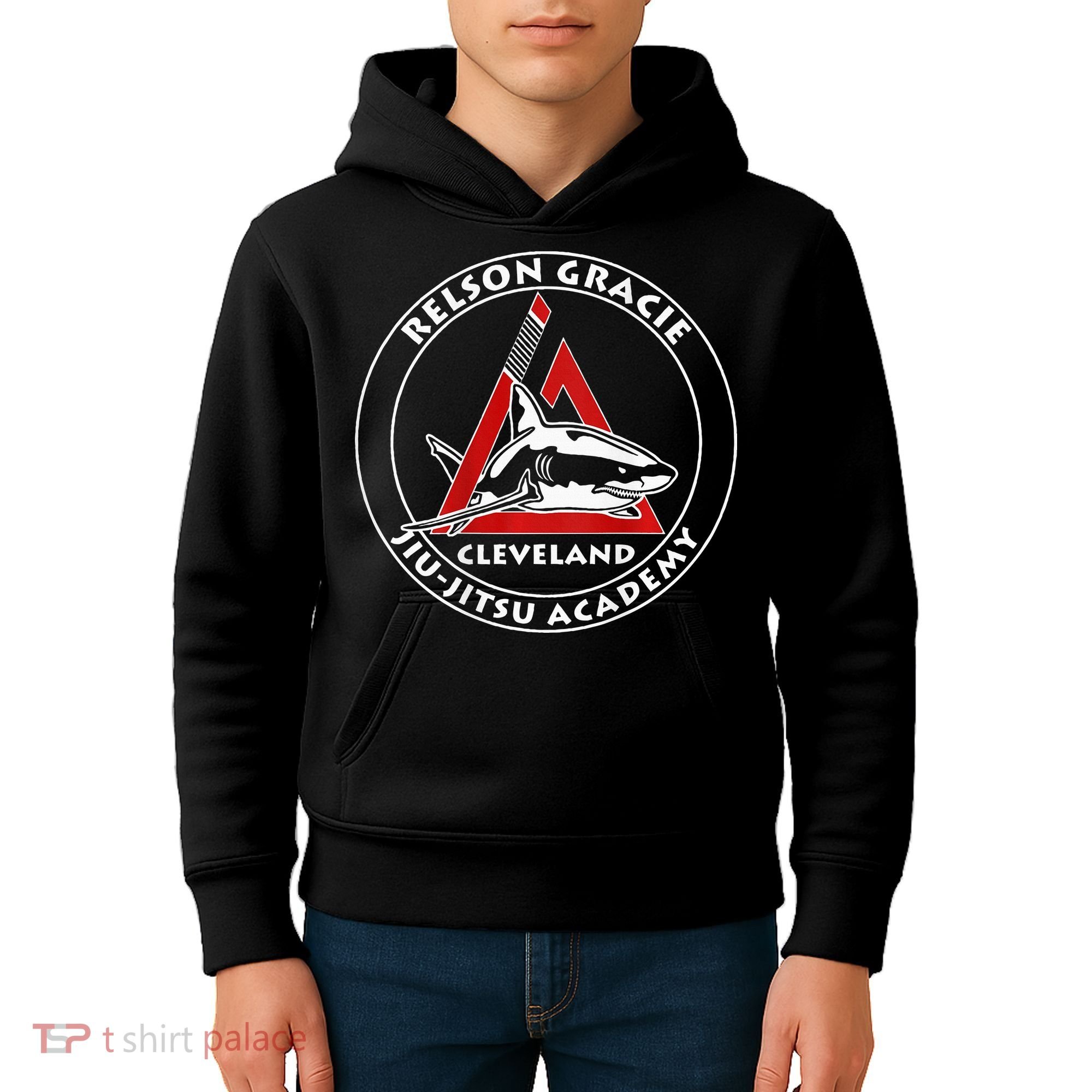 Relson Gracie Cleveland Jiujitsu Red Belt Kids Hoodie
