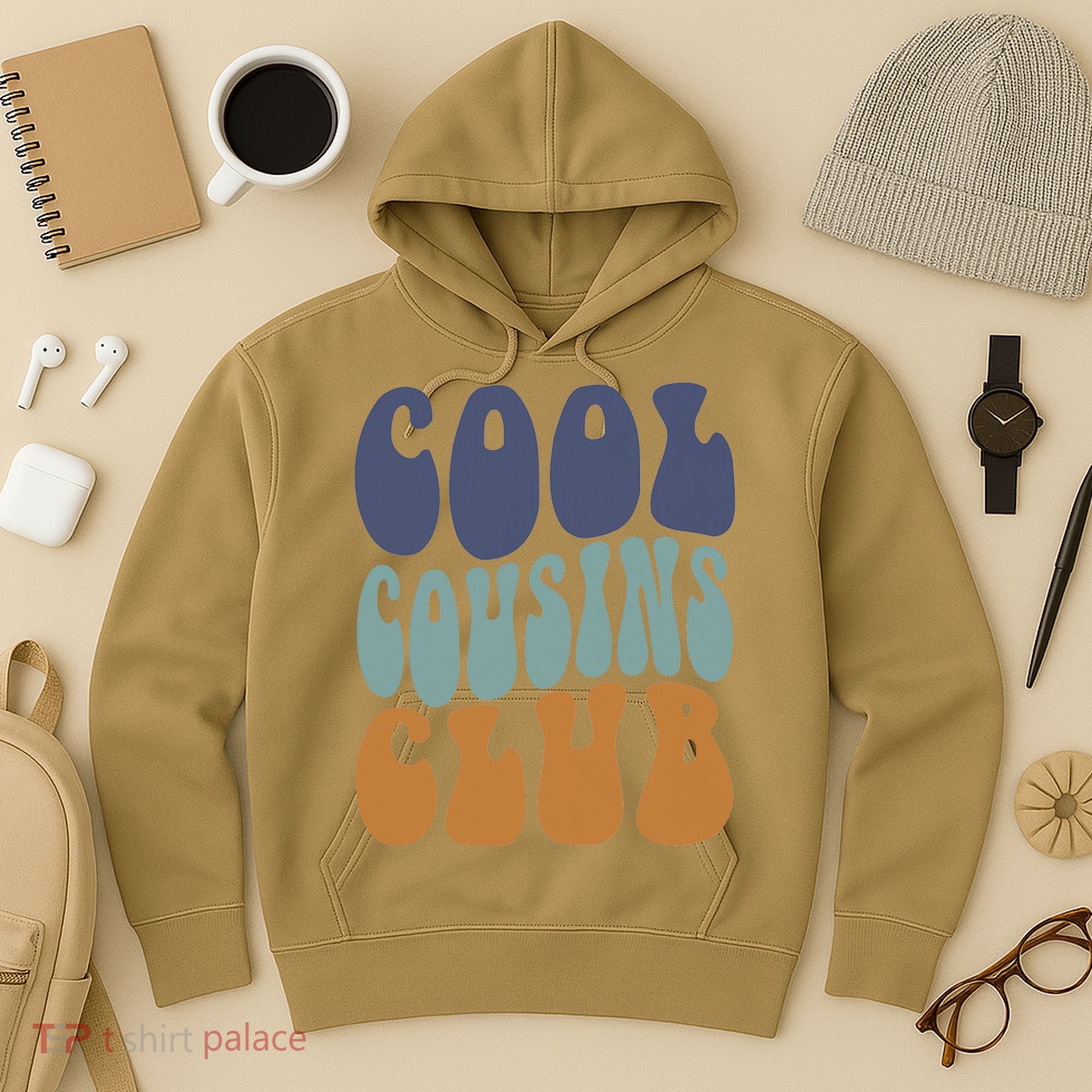 Retro Groovy Cool Cousin Club Hoodie