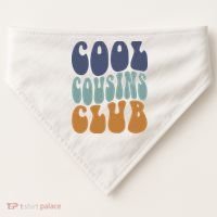 Retro Groovy Cool Cousin Club USA-Made Doggie Bandana thumb 0