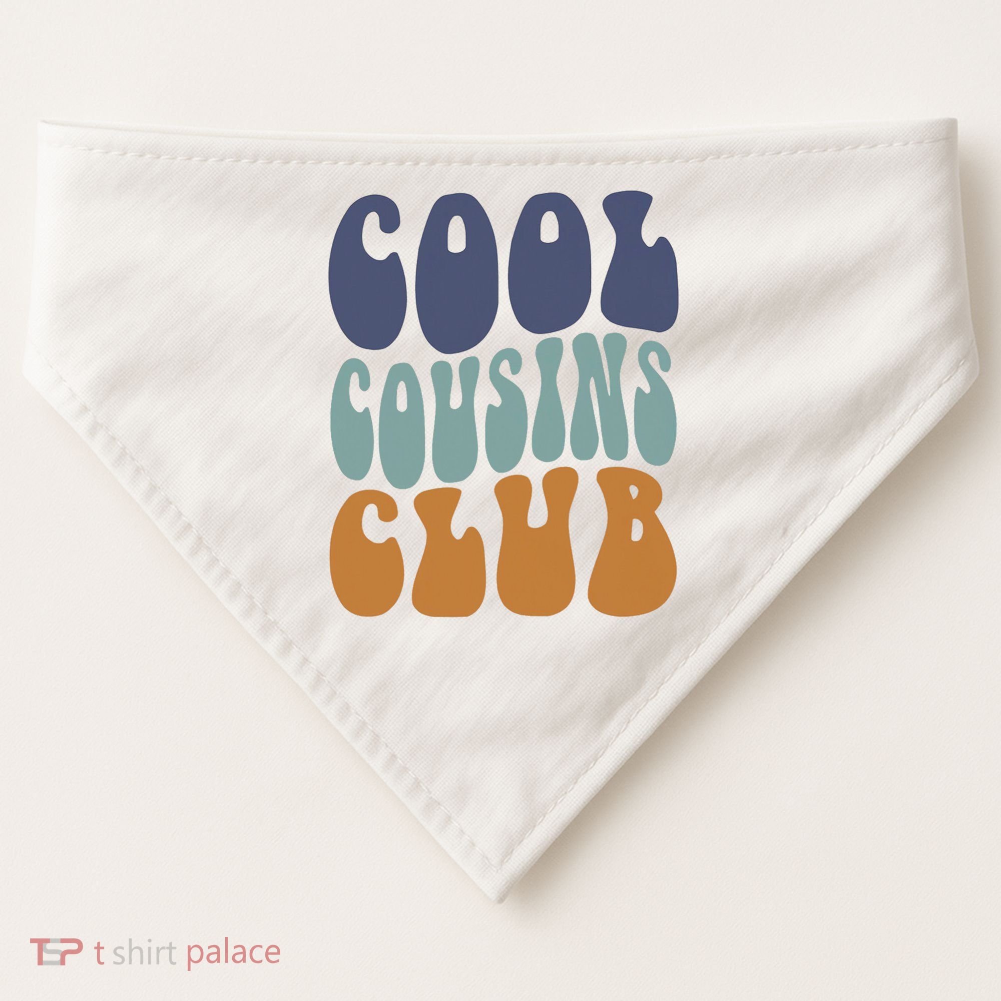 Retro Groovy Cool Cousin Club USA-Made Doggie Bandana