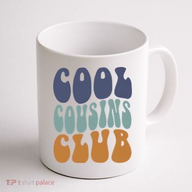Retro Groovy Cool Cousin Club Coffee Mug back