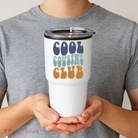 Retro Groovy Cool Cousin Club Tumbler thumb 2