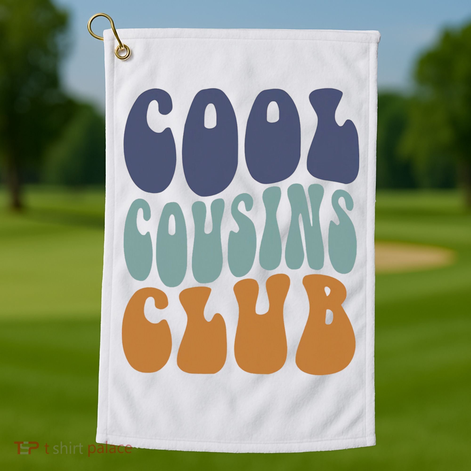 Retro Groovy Cool Cousin Club Golf Towel