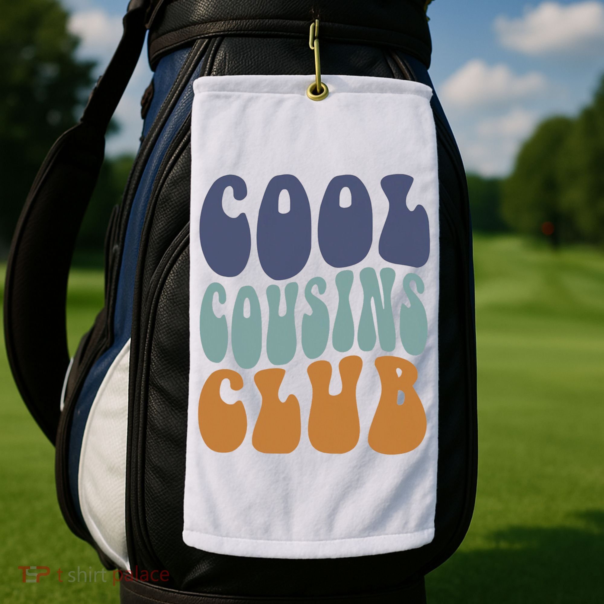 Retro Groovy Cool Cousin Club Golf Towel