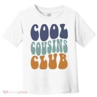 Retro Groovy Cool Cousin Club Toddler T-Shirt thumb 0