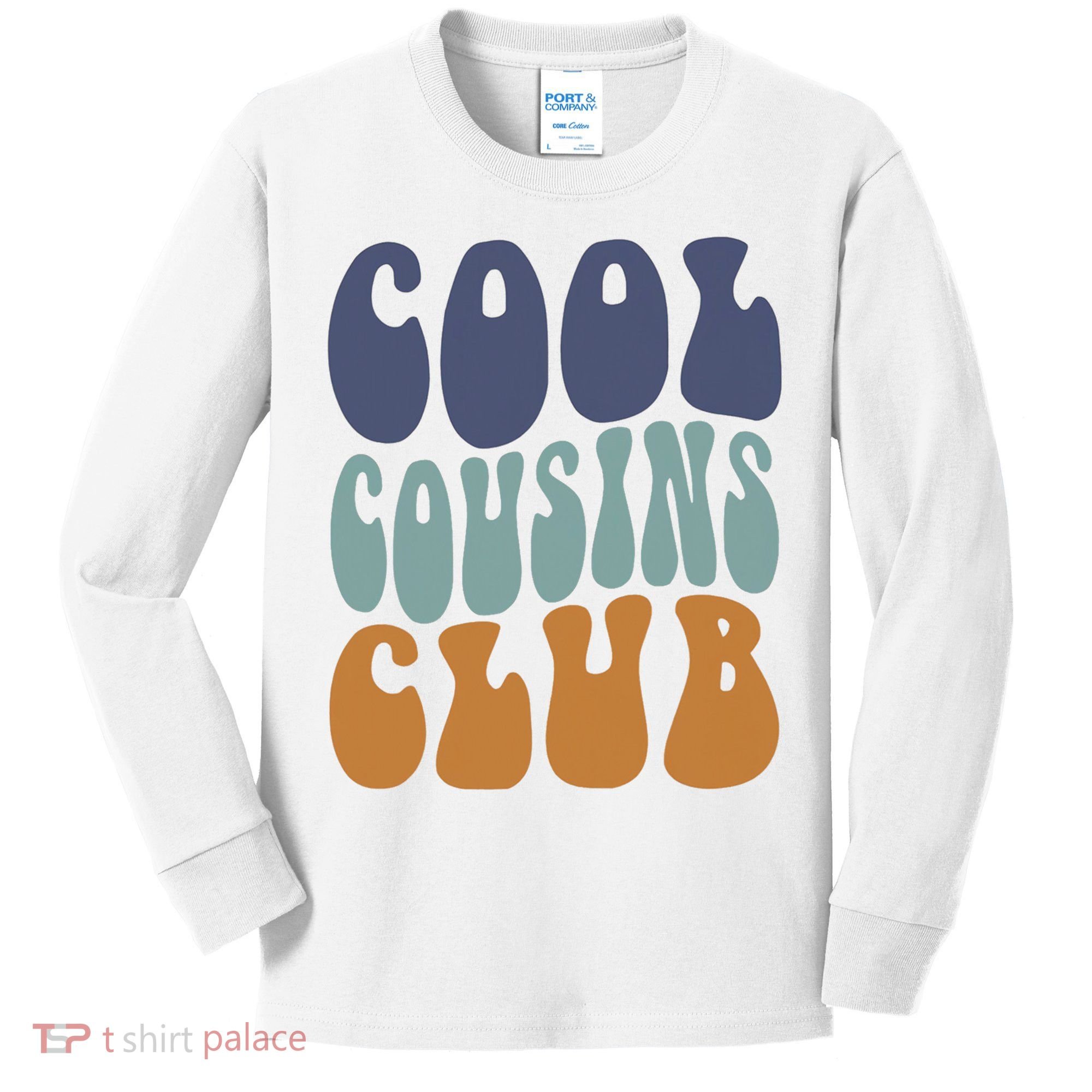 Retro Groovy Cool Cousin Club Kids Long Sleeve Shirt