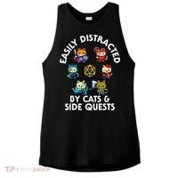 Rpg Gamer Cats Side Quests D20 Dice Nerdy Cat Ladies PosiCharge Tri-Blend Wicking Tank thumb 0