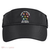 Rpg Gamer Cats Side Quests D20 Dice Nerdy Cat Adult Drive Performance Visor thumb 0