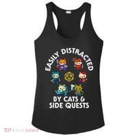 Rpg Gamer Cats Side Quests D20 Dice Nerdy Cat Ladies PosiCharge Competitor Racerback Tank thumb 0