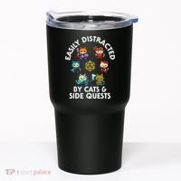 Rpg Gamer Cats Side Quests D20 Dice Nerdy Cat Tumbler thumb 0