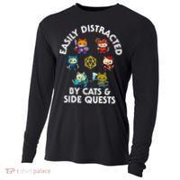 Rpg Gamer Cats Side Quests D20 Dice Nerdy Cat Cooling Performance Long Sleeve Crew thumb 0