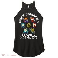 Rpg Gamer Cats Side Quests D20 Dice Nerdy Cat Women's Perfect Tri Rocker Tank thumb 0