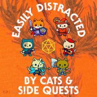 Rpg Gamer Cats Side Quests D20 Dice Nerdy Cat Kati Licensed 12" Camo Cuffed Beanie thumb 2