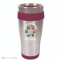 Rpg Gamer Cats Side Quests D20 Dice Nerdy Cat 16oz Travel Tumbler thumb 0