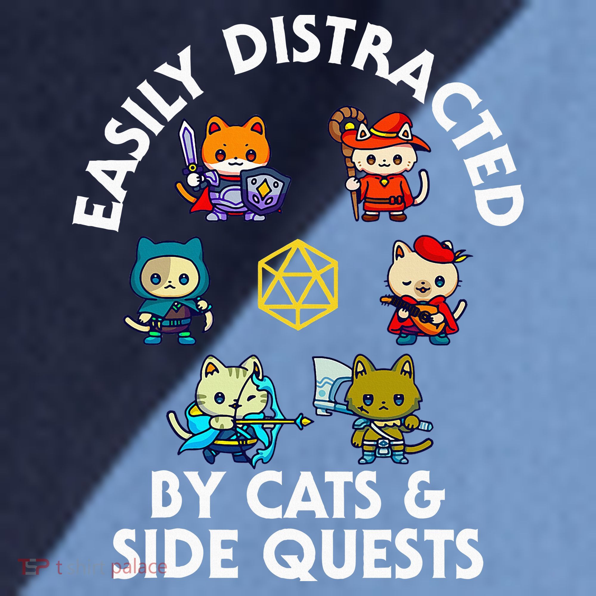 Rpg Gamer Cats Side Quests D20 Dice Nerdy Cat Raglan Baseball Sleeve Shirt