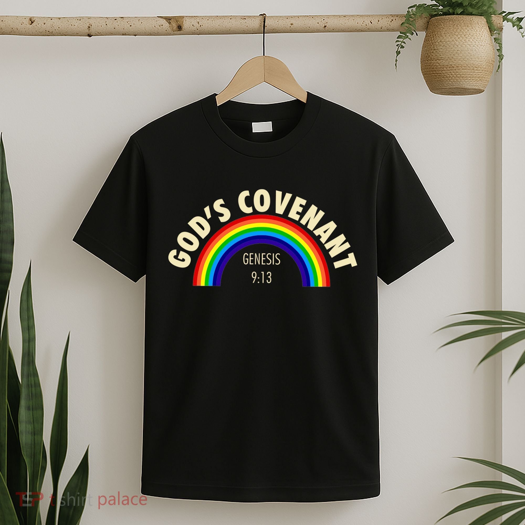 Rainbow Gods Covenant 913 Bible Christian Lover T-Shirt