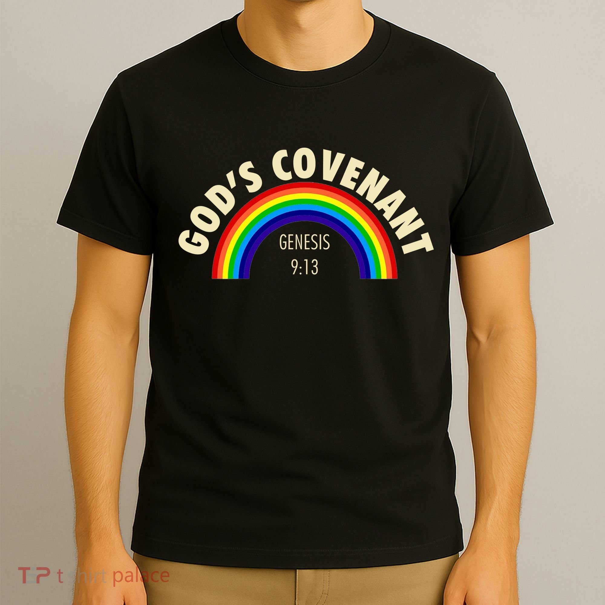 Rainbow Gods Covenant 913 Bible Christian Lover T-Shirt