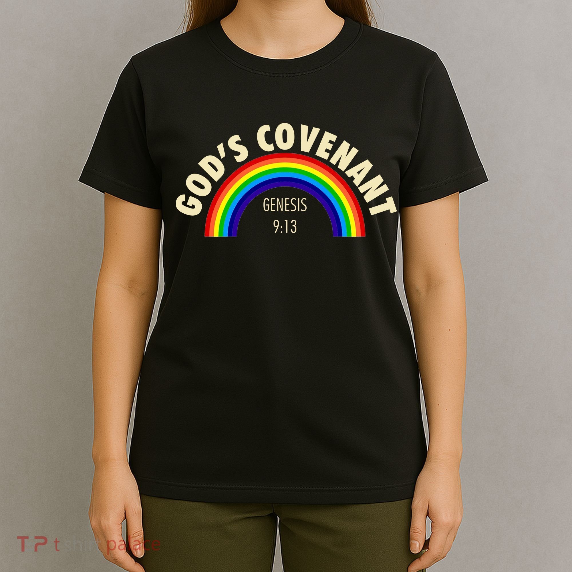 Rainbow Gods Covenant 913 Bible Christian Lover T-Shirt