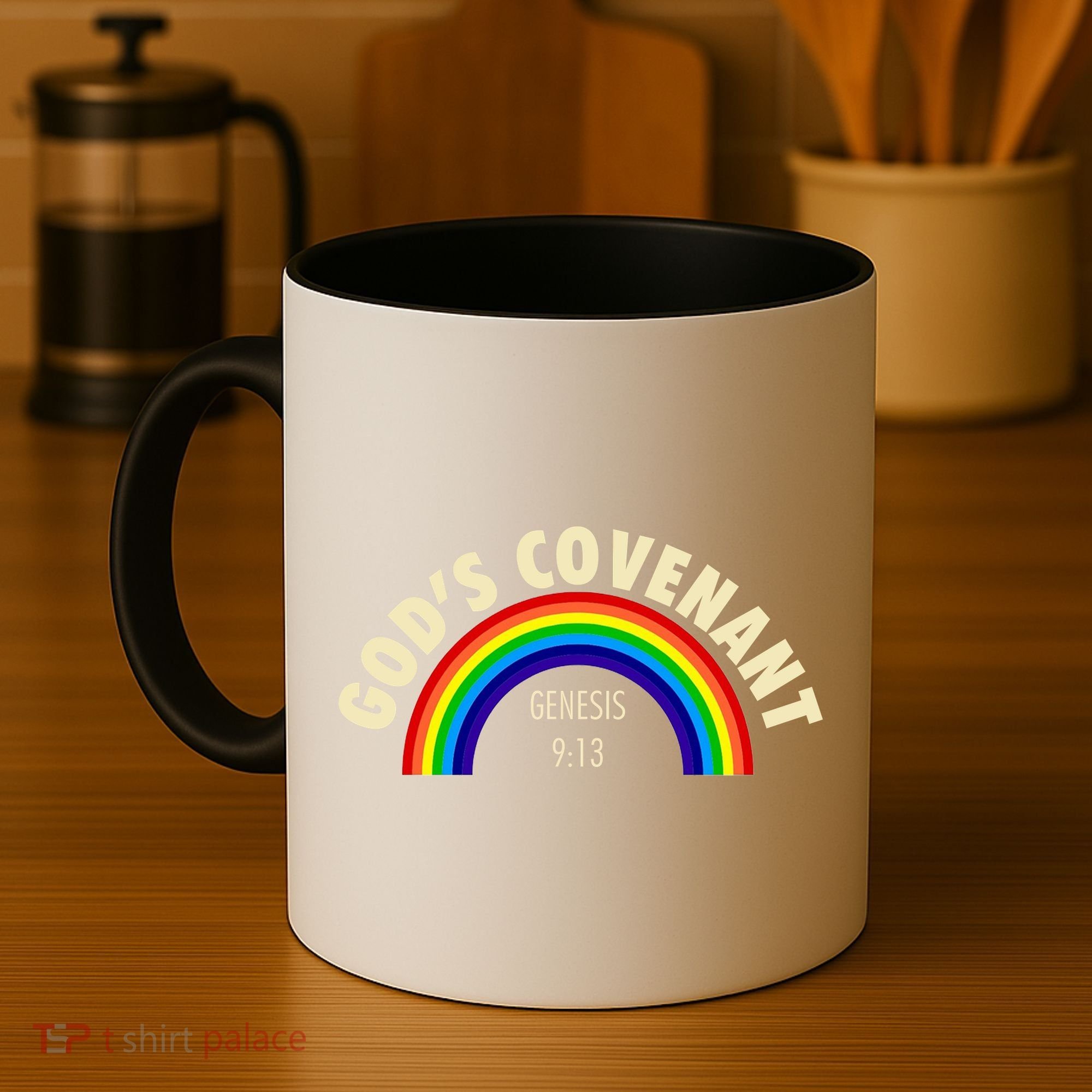 Rainbow Gods Covenant 913 Bible Christian Lover Coffee Mug