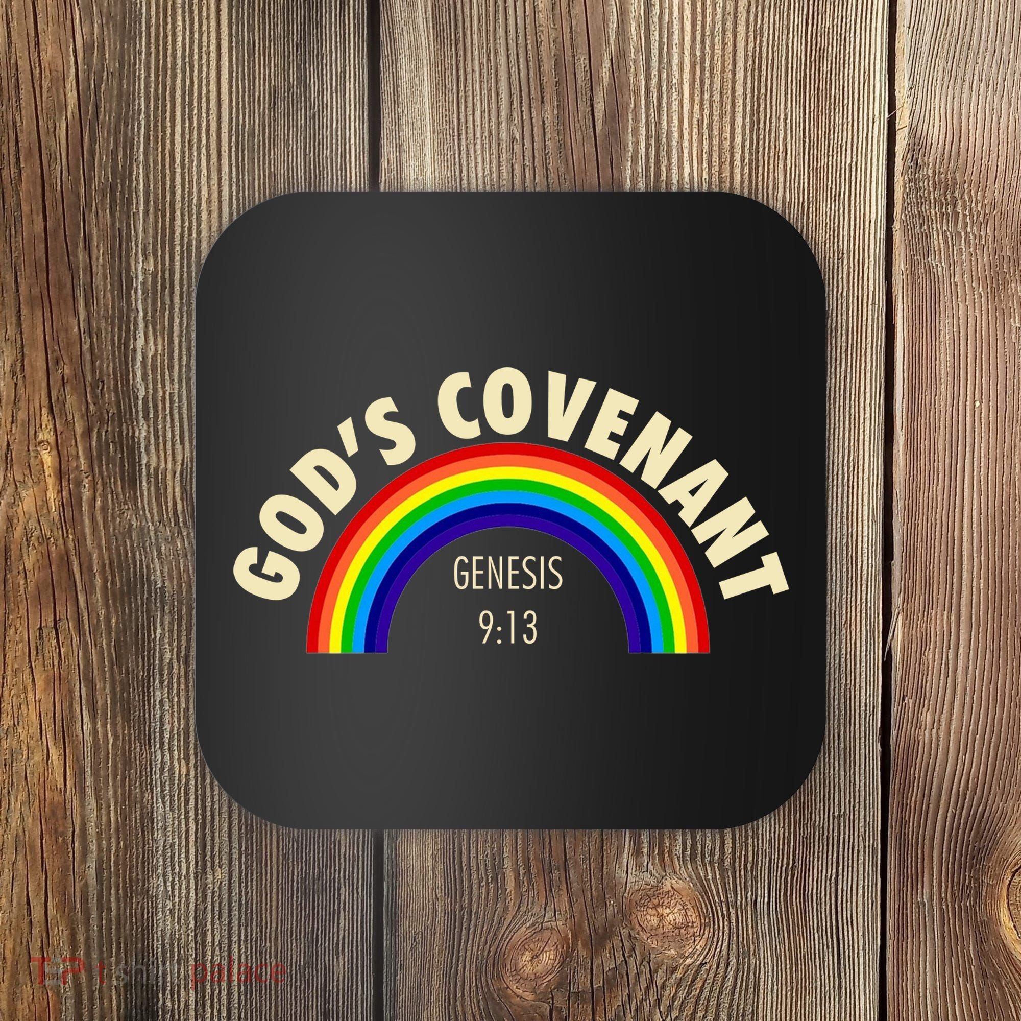 Rainbow Gods Covenant 913 Bible Christian Lover Coaster