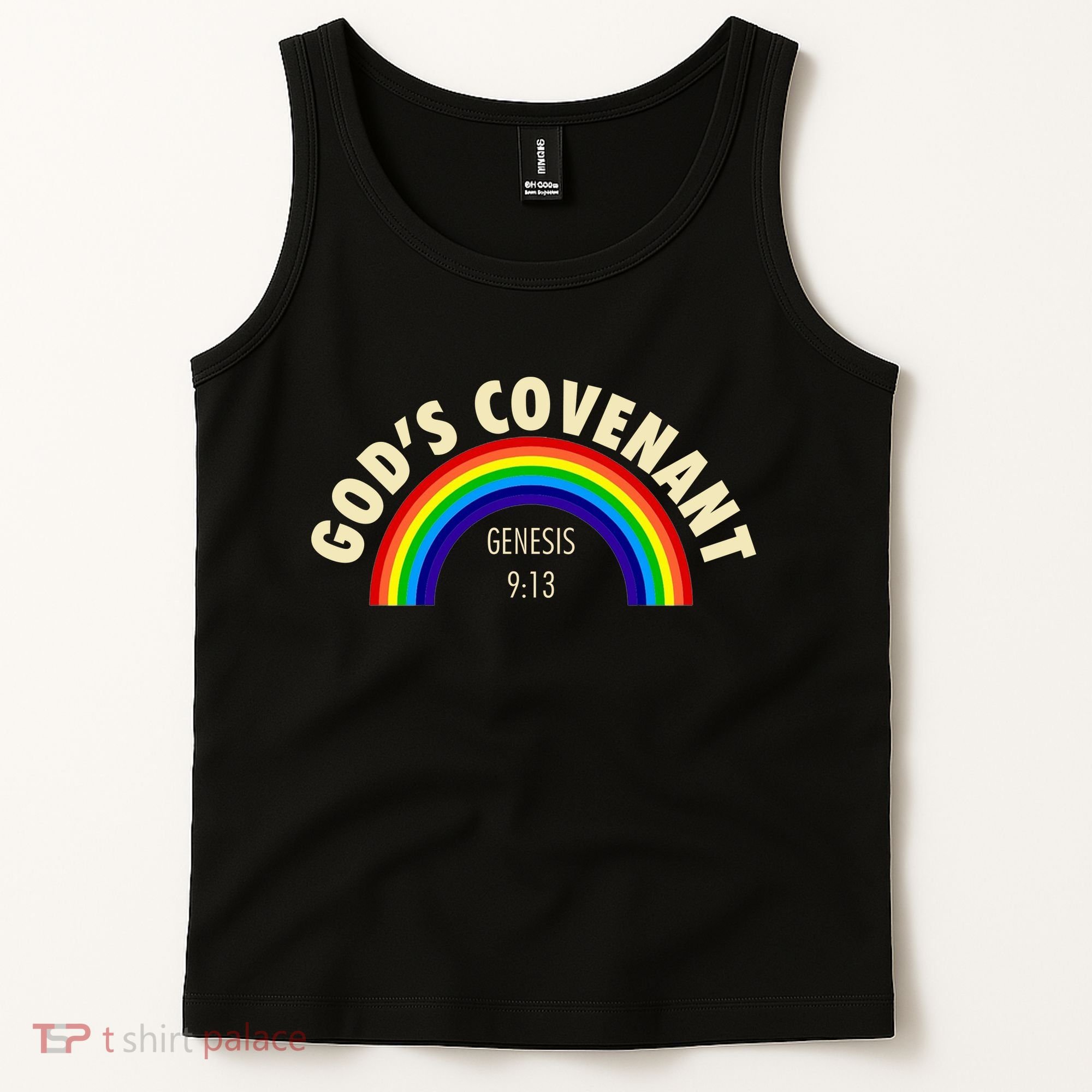 Rainbow Gods Covenant 913 Bible Christian Lover Tank Top